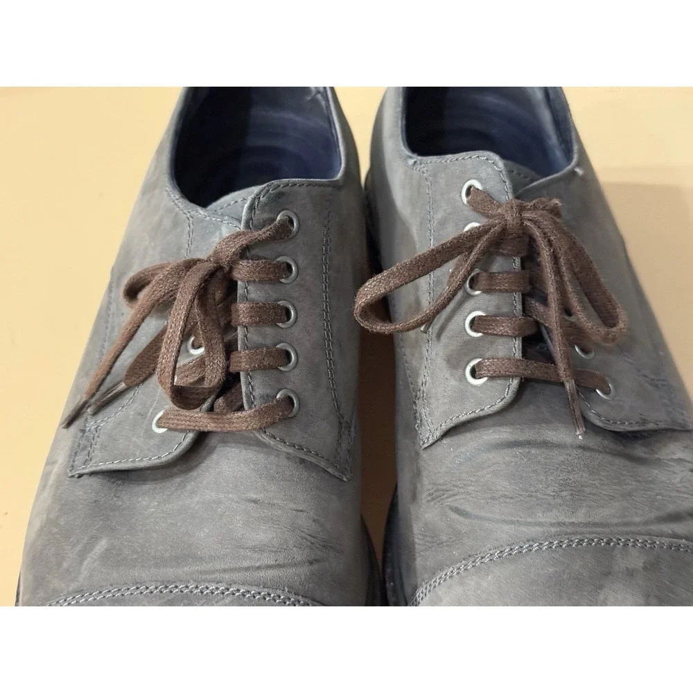 Cole Haan Grand OS Men's Shoes Gray Leather Lace Up Oxford Cap Toe Size‎ 8.5 M